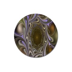 Fractal Waves Whirls Modern Magnet 3  (round) by Celenk