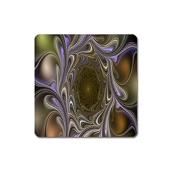 Fractal Waves Whirls Modern Square Magnet by Celenk