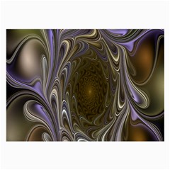 Fractal Waves Whirls Modern Large Glasses Cloth by Celenk