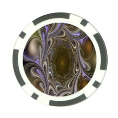 Fractal Waves Whirls Modern Poker Chip Card Guard by Celenk