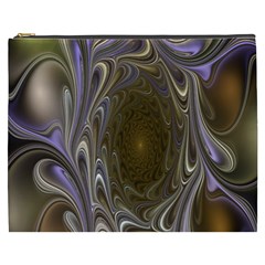 Fractal Waves Whirls Modern Cosmetic Bag (xxxl)  by Celenk