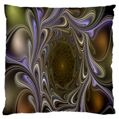 Fractal Waves Whirls Modern Standard Flano Cushion Case (one Side) by Celenk