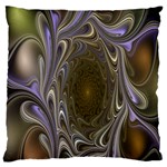 Fractal Waves Whirls Modern Large Flano Cushion Case (One Side) Front