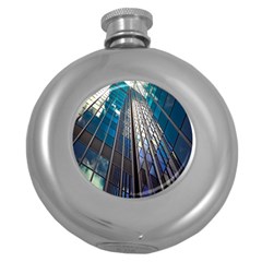 Architecture Skyscraper Round Hip Flask (5 Oz) by Celenk