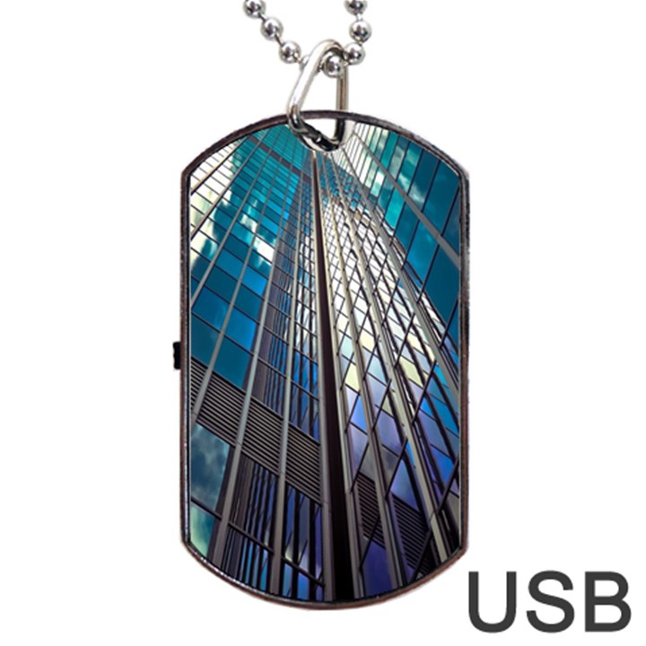 Architecture Skyscraper Dog Tag USB Flash (One Side)