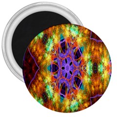 Kaleidoscope Pattern Ornament 3  Magnets by Celenk