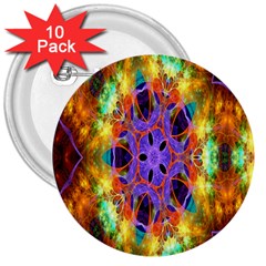 Kaleidoscope Pattern Ornament 3  Buttons (10 Pack)  by Celenk