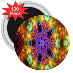 Kaleidoscope Pattern Ornament 3  Magnets (100 Pack) by Celenk