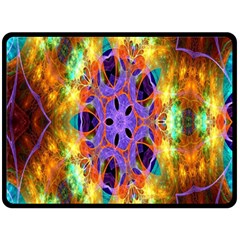 Kaleidoscope Pattern Ornament Fleece Blanket (large)  by Celenk