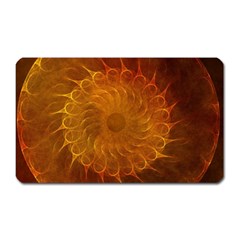 Orange Warm Hues Fractal Chaos Magnet (rectangular) by Celenk