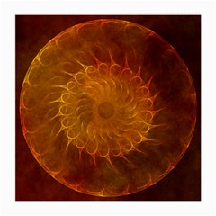 Orange Warm Hues Fractal Chaos Medium Glasses Cloth by Celenk