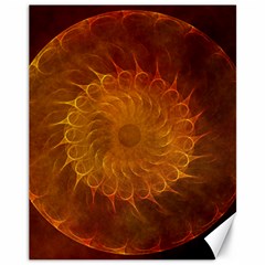 Orange Warm Hues Fractal Chaos Canvas 11  X 14   by Celenk