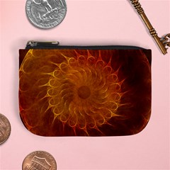 Orange Warm Hues Fractal Chaos Mini Coin Purses by Celenk