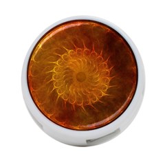 Orange Warm Hues Fractal Chaos 4-port Usb Hub (one Side) by Celenk