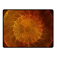 Orange Warm Hues Fractal Chaos Fleece Blanket (small) by Celenk