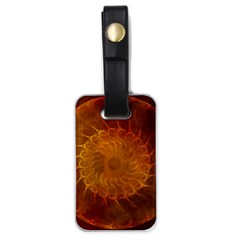 Orange Warm Hues Fractal Chaos Luggage Tags (one Side)  by Celenk