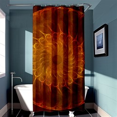 Orange Warm Hues Fractal Chaos Shower Curtain 36  X 72  (stall)  by Celenk