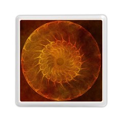 Orange Warm Hues Fractal Chaos Memory Card Reader (square)  by Celenk