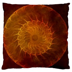 Orange Warm Hues Fractal Chaos Standard Flano Cushion Case (one Side) by Celenk