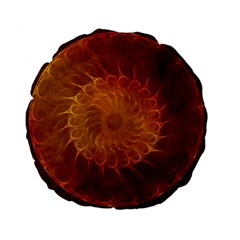 Orange Warm Hues Fractal Chaos Standard 15  Premium Flano Round Cushions by Celenk