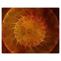 Orange Warm Hues Fractal Chaos Double Sided Flano Blanket (medium)  by Celenk