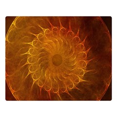 Orange Warm Hues Fractal Chaos Double Sided Flano Blanket (large)  by Celenk