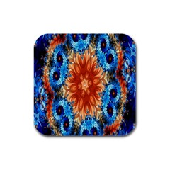 Alchemy Kaleidoscope Pattern Rubber Square Coaster (4 Pack)  by Celenk