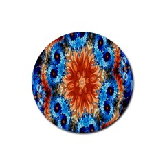 Alchemy Kaleidoscope Pattern Rubber Round Coaster (4 Pack)  by Celenk