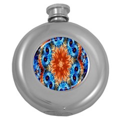 Alchemy Kaleidoscope Pattern Round Hip Flask (5 Oz) by Celenk