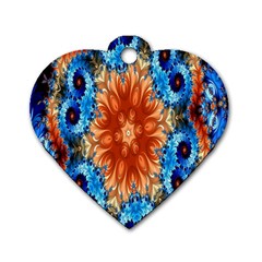 Alchemy Kaleidoscope Pattern Dog Tag Heart (two Sides) by Celenk