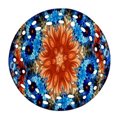 Alchemy Kaleidoscope Pattern Round Filigree Ornament (two Sides) by Celenk