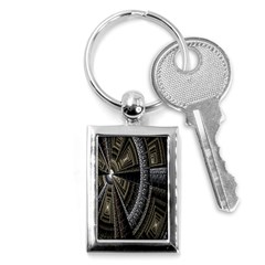 Fractal Circle Circular Geometry Key Chains (rectangle)  by Celenk