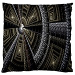 Fractal Circle Circular Geometry Large Cushion Case (Two Sides) Front