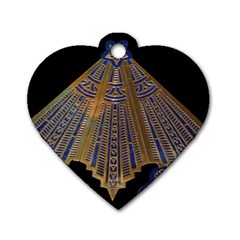 Deco Fan Dog Tag Heart (one Side) by DeneWestUK