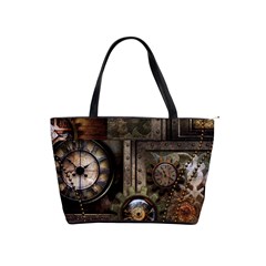 Steampunk, Wonderful Clockwork With Gears Shoulder Handbags by FantasyWorld7