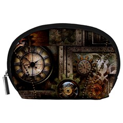 Steampunk, Wonderful Clockwork With Gears Accessory Pouches (large)  by FantasyWorld7