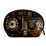 Steampunk, Wonderful Clockwork With Gears Accessory Pouches (Large)  Front