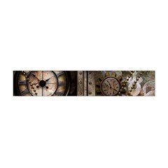 Steampunk, Wonderful Clockwork With Gears Flano Scarf (mini) by FantasyWorld7