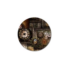 Steampunk, Wonderful Clockwork With Gears Golf Ball Marker (4 Pack) by FantasyWorld7