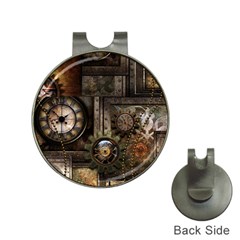 Steampunk, Wonderful Clockwork With Gears Hat Clips With Golf Markers by FantasyWorld7