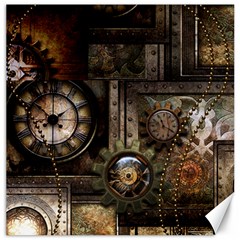 Steampunk, Wonderful Clockwork With Gears Canvas 12  X 12   by FantasyWorld7