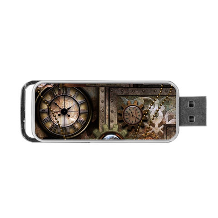 Steampunk, Wonderful Clockwork With Gears Portable USB Flash (Two Sides)