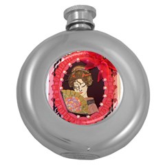 Beauty Round Hip Flask (5 Oz) by DeneWestUK