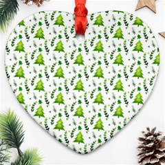 Watercolor Christmas Tree Ornament (heart) by patternstudio