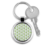 Watercolor Christmas Tree Key Chains (Round)  Front