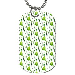 Watercolor Christmas Tree Dog Tag (one Side) by patternstudio