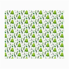 Watercolor Christmas Tree Small Glasses Cloth (2-side) by patternstudio