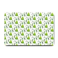 Watercolor Christmas Tree Small Doormat  by patternstudio