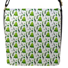 Watercolor Christmas Tree Flap Messenger Bag (s) by patternstudio