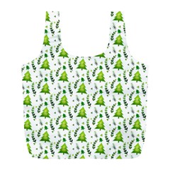 Watercolor Christmas Tree Full Print Recycle Bags (l)  by patternstudio